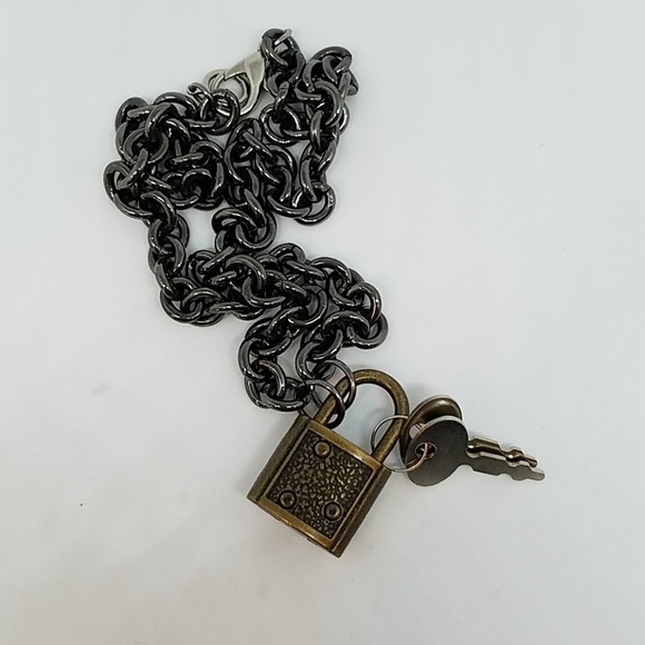 GASOLINE GLAMOUR Other - Dirty brass lock and keys necklace new GASOLINE GLAMOUR Other - Dirty brass lock and keys necklace new